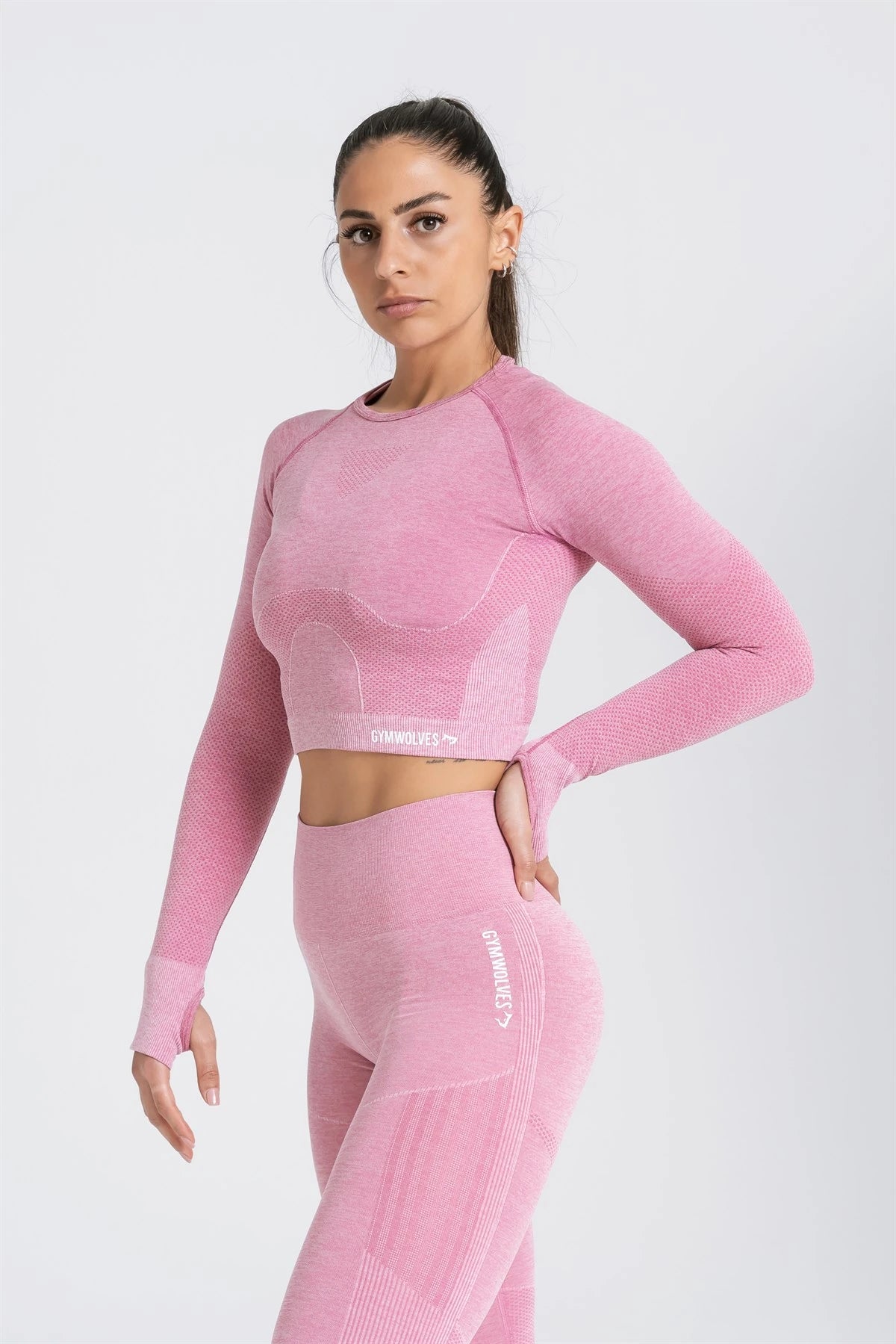Gymwolves Women's Long Sleeve Seamless Sports T-Shirt