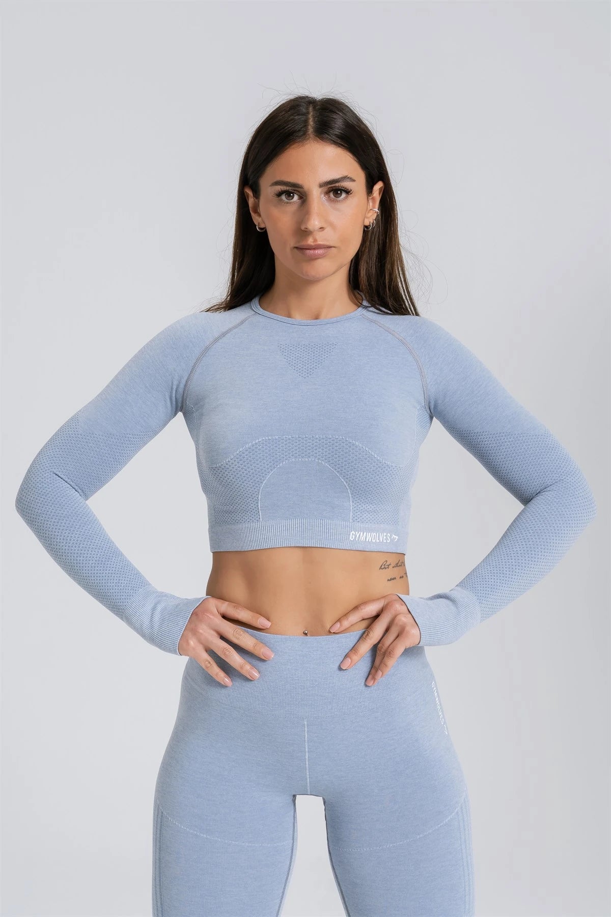 Gymwolves Women's Long Sleeve Seamless Sports T-Shirt