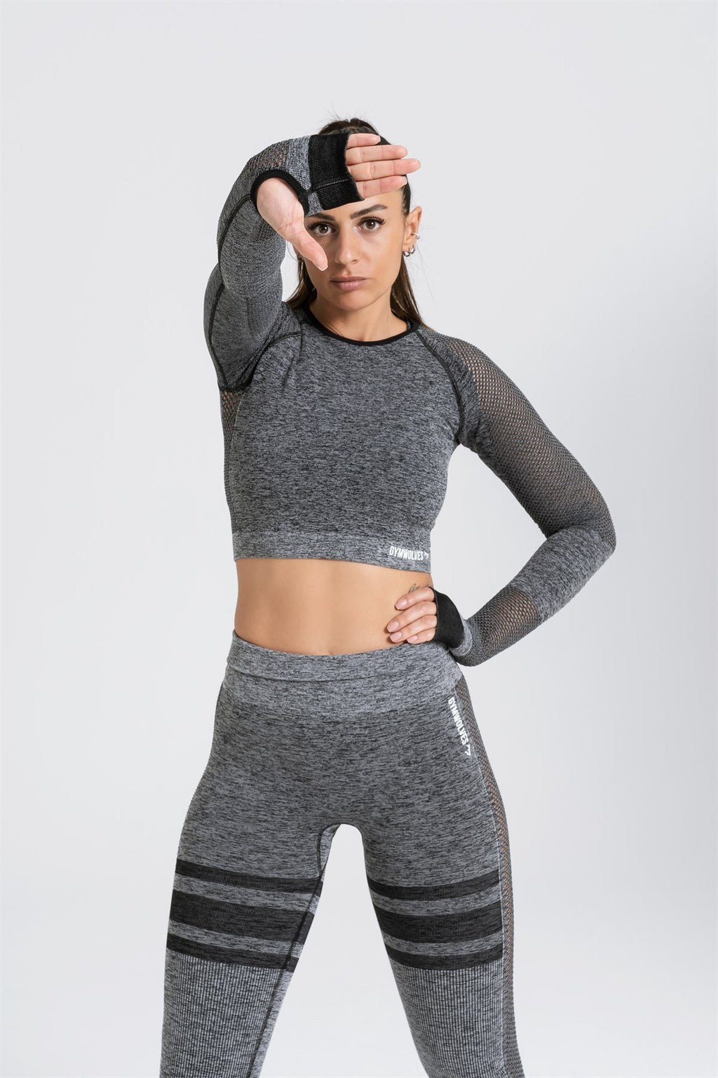 Gymwolves Women's Long Sleeve Seamless Sports T-Shirt