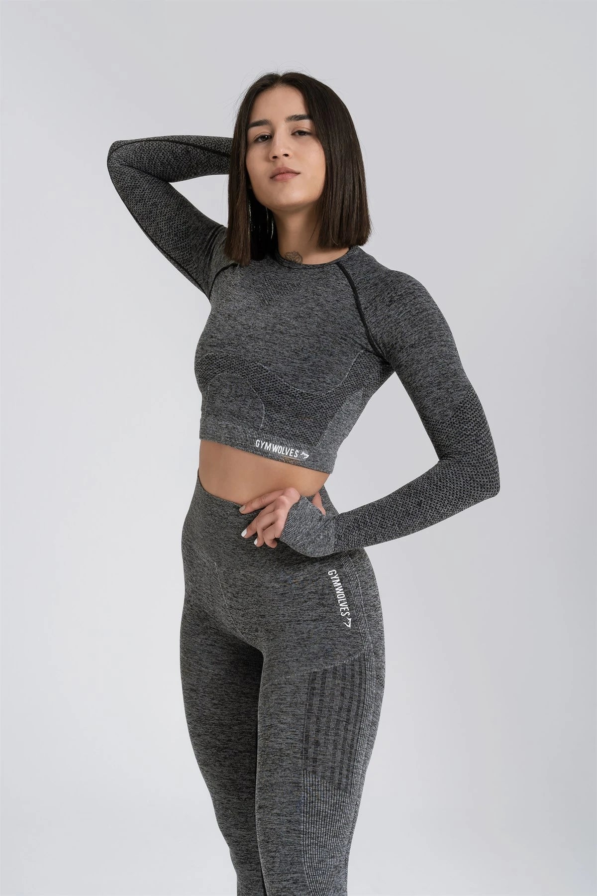 Gymwolves Women's Long Sleeve Seamless Sports T-Shirt