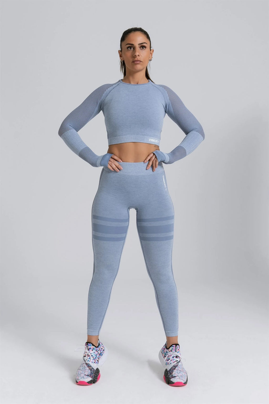 Gymwolves Women's Long Sleeve Seamless Sports T-Shirt