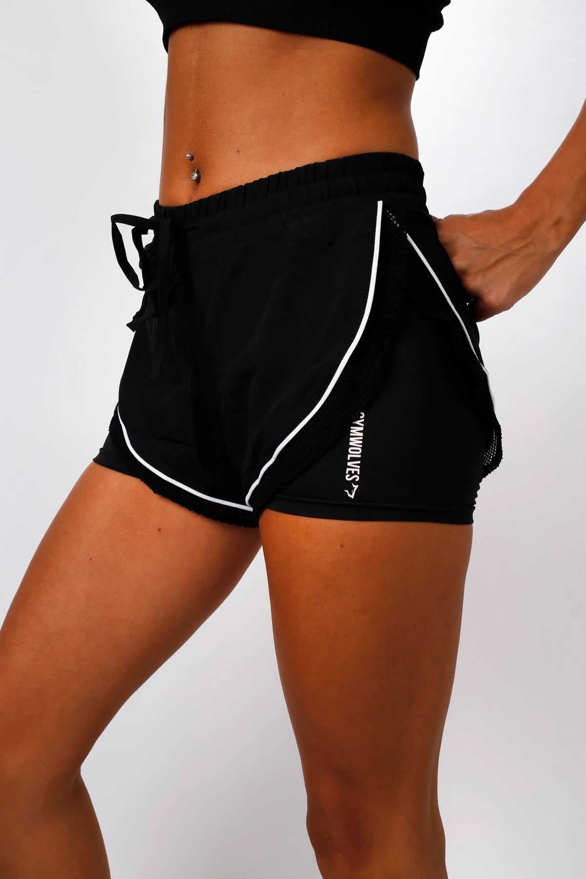 Gymwolves Women's 2-in-1 Sports Shorts