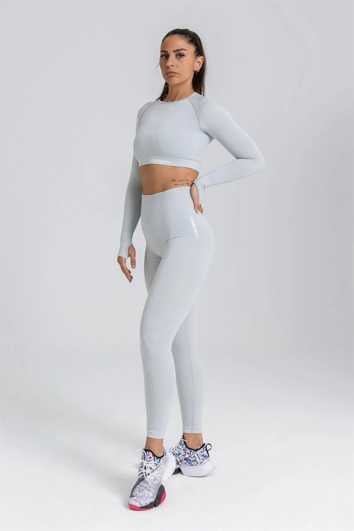Gymwolves Women's Long Sleeve Seamless Sports T-Shirt