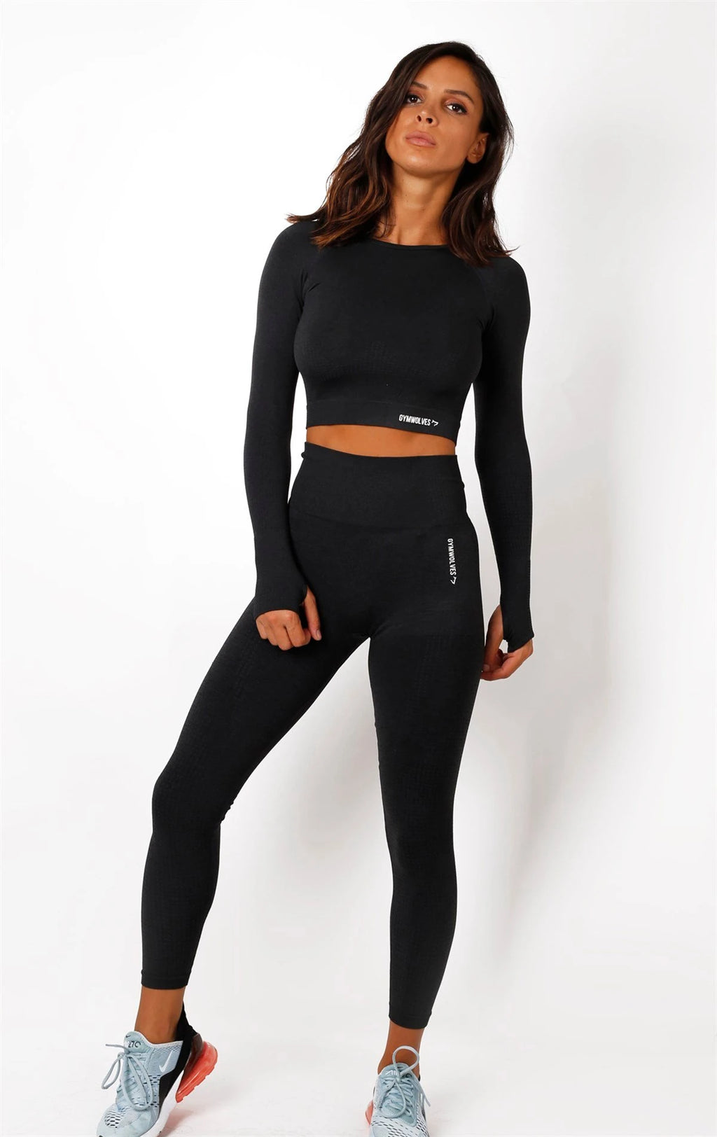 Gymwolves Women's Long Sleeve Seamless Sports T-Shirt