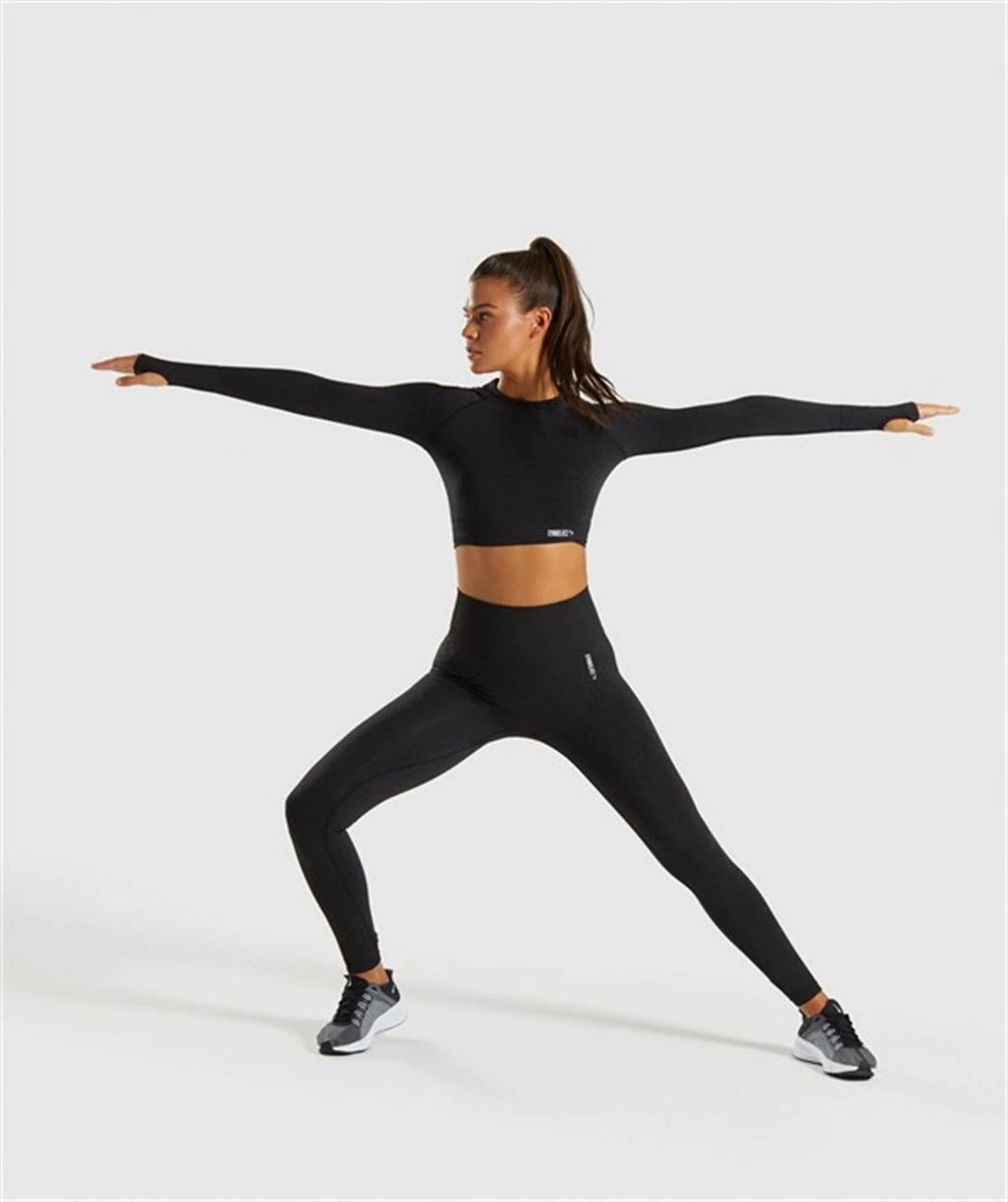 Gymwolves Women's Long Sleeve Seamless Sports T-Shirt