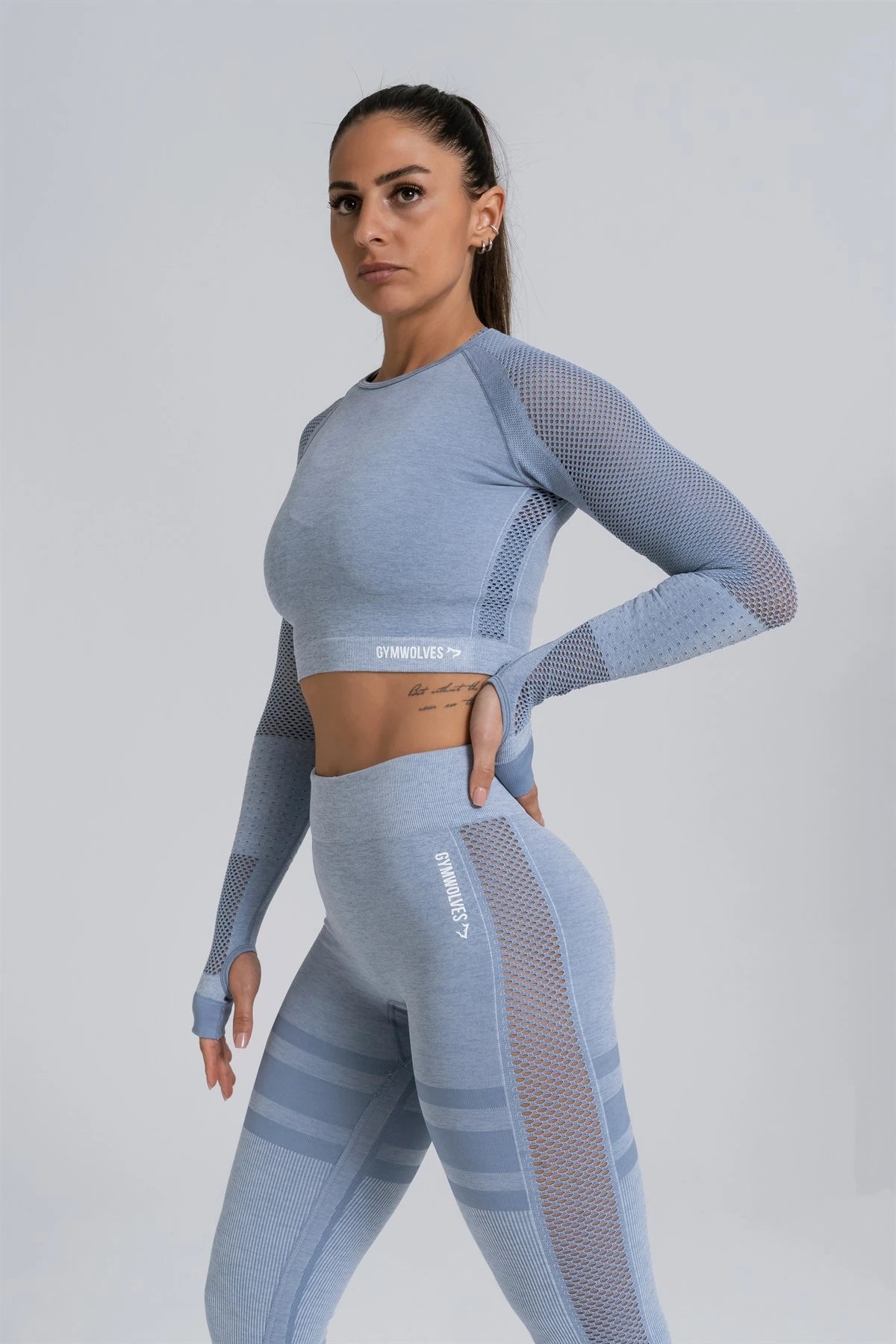 Gymwolves Women's Long Sleeve Seamless Sports T-Shirt