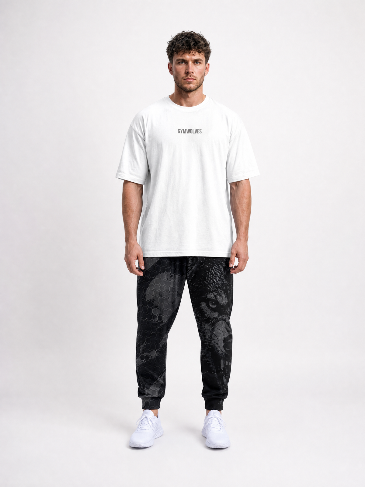 Gymwolves Men's Oversize T-Shirt — Chest Print