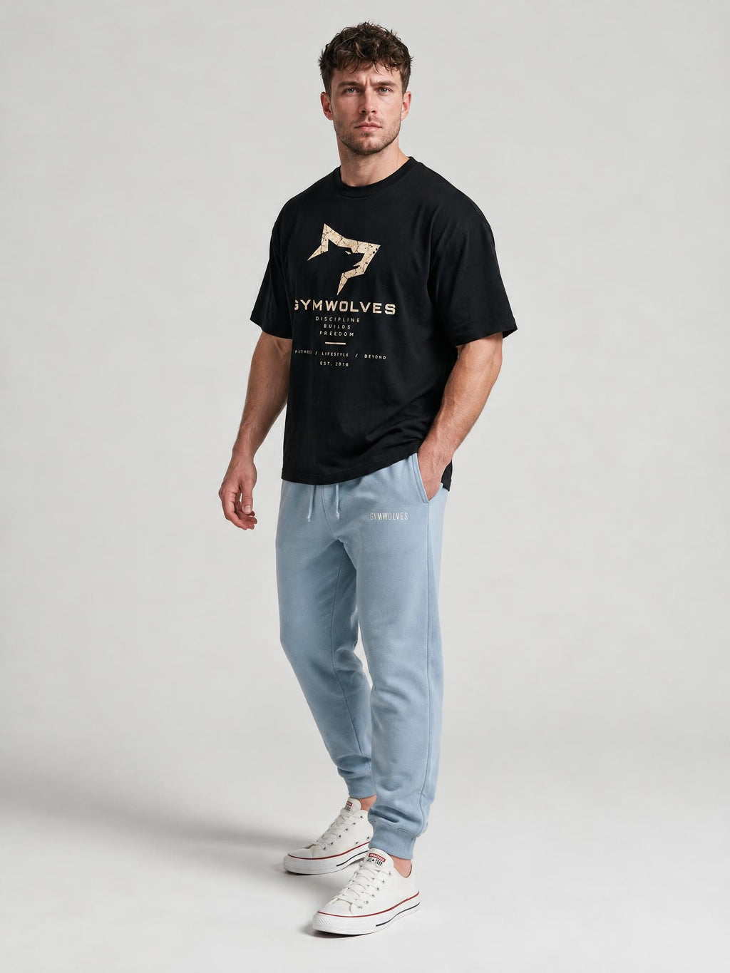 Gymwolves Men's Core Discipline Series Oversize T-Shirt