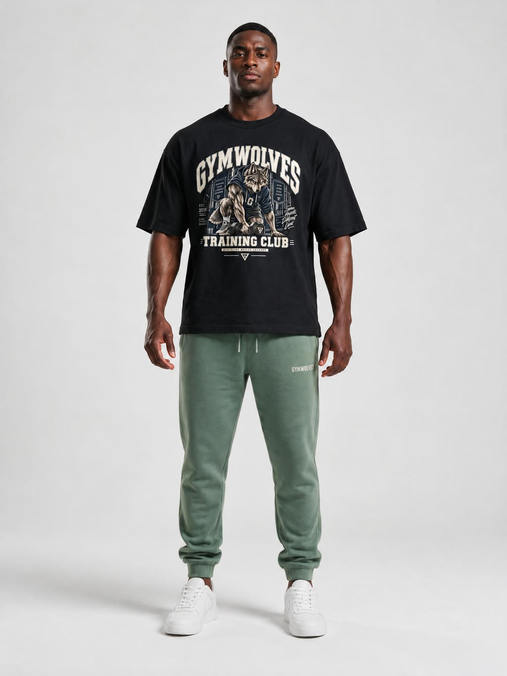 Gymwolves Men's Collage Series Training Club Oversize T-Shirt