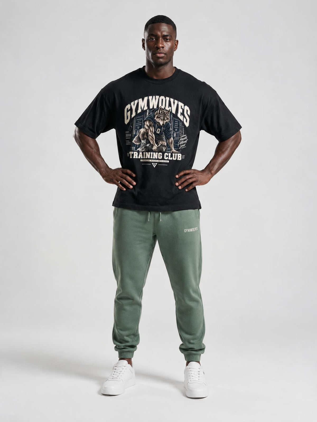 Gymwolves Men's Collage Series Training Club Oversize T-Shirt