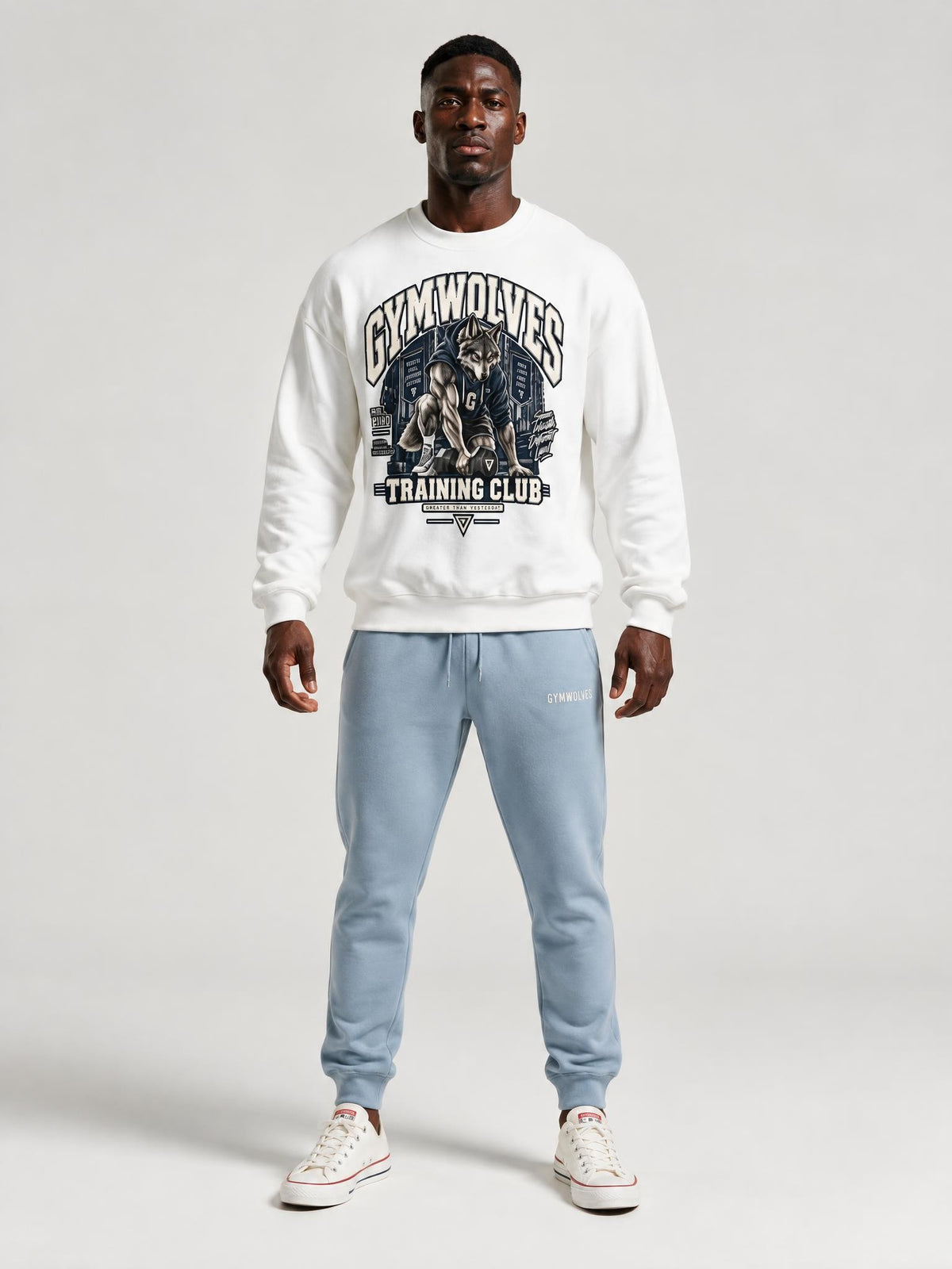 Gymwolves Erkek Collage Serisi — Training Club Oversize Sweatshirt