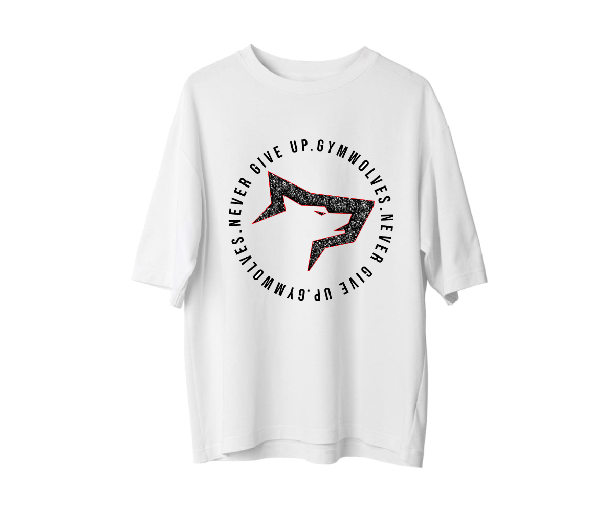 Gymwolves Men's Over Size T-shirt Never Give Up - Görünüm 2