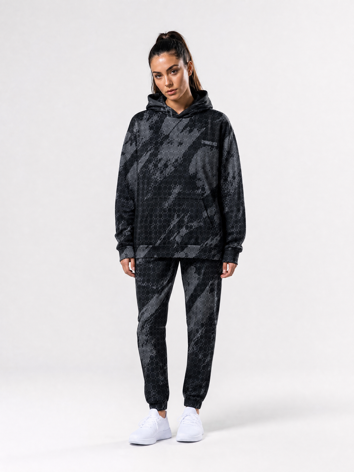 Gymwolves Women's Oversized Cotton Hoodie — Predator