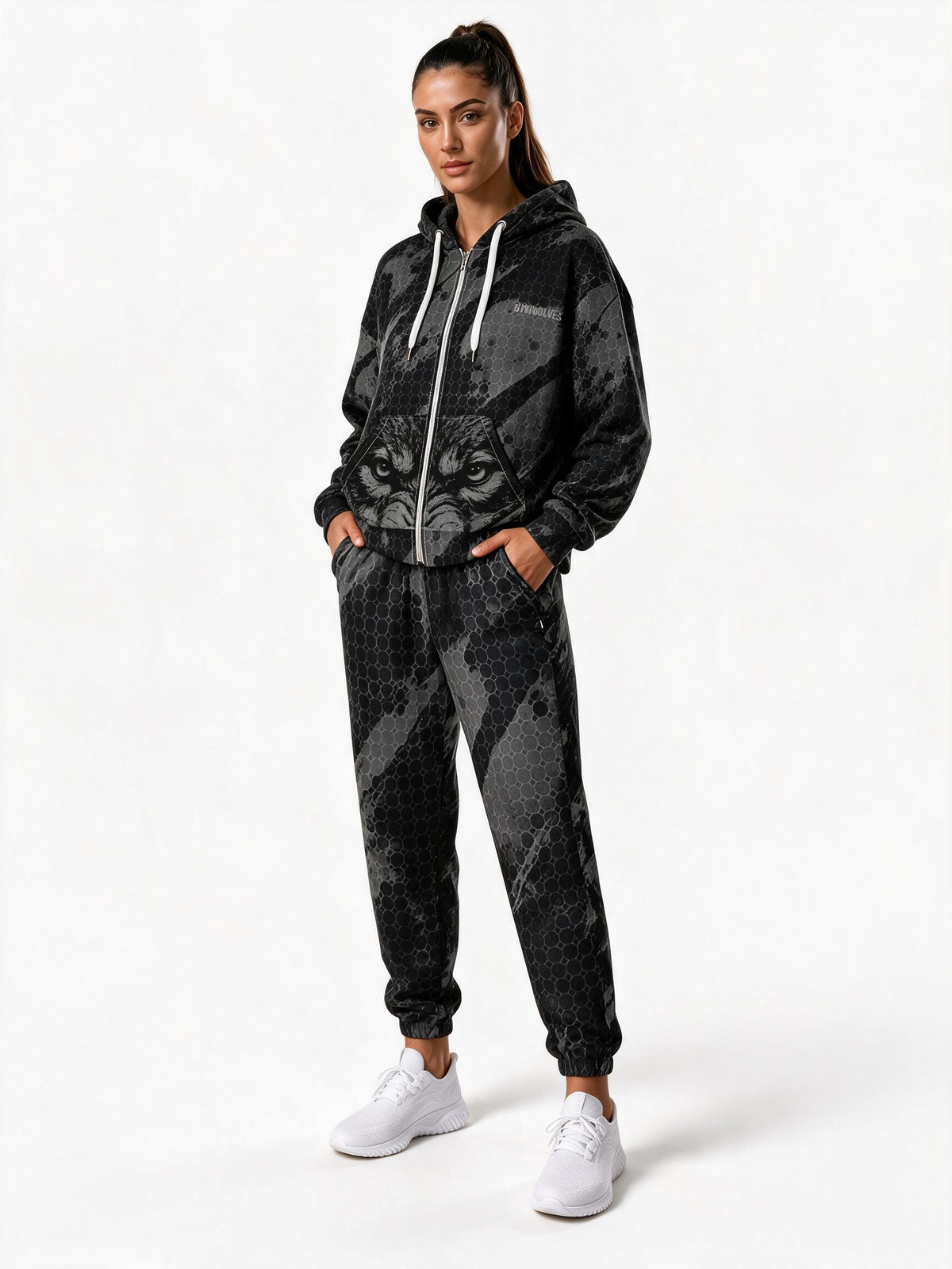 Gymwolves Women's Zip Hoodie — Predator